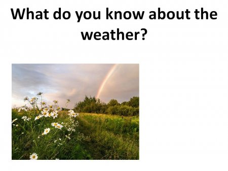 smth about weather